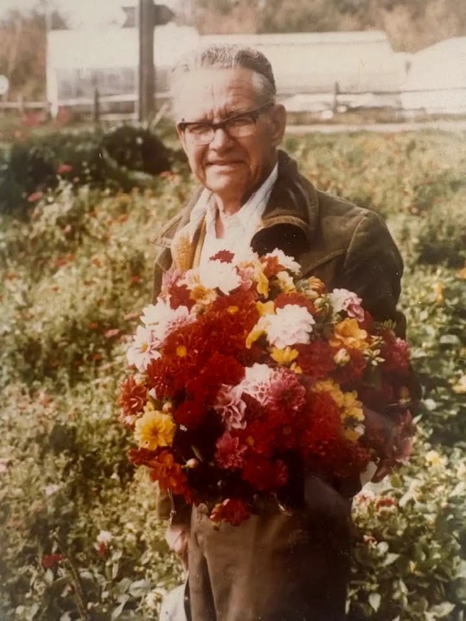 1st Generation Barney Abma in the front garden- 1970s